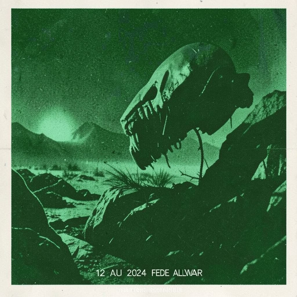 Sci-fi horror with deep space blacks and cold metallic highlights, intense dread